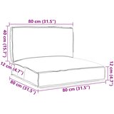  Set jastučića za palete 2 pcs Siva Oxford tkanina | Eponuda.com