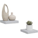 Plutajuće zidne police 2 kom boja betona 23 x 23,5 x 3,8 cm MDF | shoptok.hr