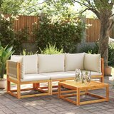vidaXL Kutna vrtna sofa s jastucima od masivnog drva bagrema | shoptok.hr