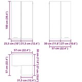 vidaXL viseći ormarić riga sonoma hrast i bijela 57 x 57 x 100 cm | shoptok.hr