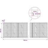  Gabion s žicom debljine 3 5 mm i mrežom 5x10 cm 700x10x100 cm - 10 cm 100 cm 700 cm | shoptok.hr