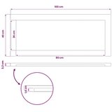  Pravokutni stolni vrh 100 x 40 x 3 2 cm Pravokutni - Tamno smeđa 100 x 40 x 3 2 cm Pravokutno | shoptok.hr