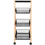 Posuda za Voće Home ESPRIT Crna Prirodno Čelik Borovina 48 x 32 x 79 cm | shoptok.hr
