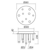  Redo 01-2041 - LED plafonsko svetlo MADISON 9xLED/4W/230V crna | Eponuda.com