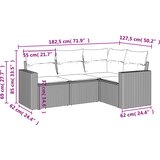  4-dijelni set vrtnih sofa od poliratana s jastucima sivi | shoptok.hr