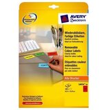 Avery Zweckform Odstranljive rdeče etikete 63,5 x 33,9 mm | Shoptok.si