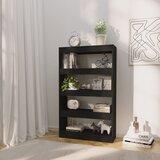 Ormarić za knjige / sobna pregrada crni 80 x 30 x 135 cm drveni | shoptok.hr
