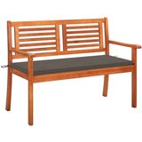  The Living Store Vrtna klop za 2 osebi z blazino 120 cm trden evkaliptus - Klop, (21457474) Cene