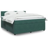 Maison Chic Box spring postelja - Vzmetna postelja z vzmetnico temno zelena 180x200 cm žamet SL12006, (21895963) | Shoptok.si