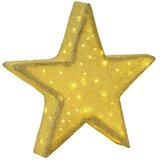 3D božićna zvijezda 50 LED lampica Topla bijela - Zlatna tkanina | shoptok.hr