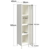 Støraa Bijeli metalni ormarić 38x185x40 cm Mission District – | shoptok.hr