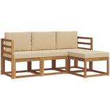  Set vanjskih sofa s jastukom 4 pcs Prirodna i bež | shoptok.hr