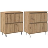  Komode 2 pcs hrast artisan | shoptok.hr
