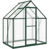 vidaXL Rastlinjak z okvirjem zelen 169x114x195 cm aluminij | Shoptok.si