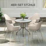  Set od 4 vrtne stolice vanjske stolice vrtna stolica moderan dizajn 59 cm x 55 cm x 84 cm siva | shoptok.hr