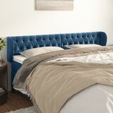 vidaXL Uzglavlje s ušima tamnoplavi 203x23x78/88 cm baršunasti Cijene