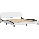  Okvir kreveta LED bijelo-crni 180 x 200 cm od umjetne kože | shoptok.hr