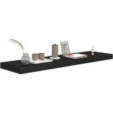 vidaXL plutajuće zidne police 2 kom crne 90 x 23,5 x 3,8 cm MDF | shoptok.hr