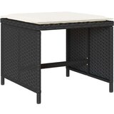 vidaXL 15-dijelni vrtni blagovaonski set s jastucima poliratan crni | shoptok.hr
