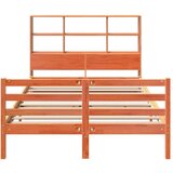 vidaXL Krevet s regalom za knjige bez madraca 120x190 cm masivno drvo | shoptok.hr