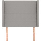 Uzglavlje s ušima svjetlosivi 103x23x118/128 cm od tkanine | shoptok.hr