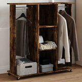 Furnova Garderobna omara dimlj. hrast s koleščki 102x38x110 cm inž. les, (21930434) | Shoptok.si