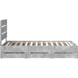  Krevetna konstrukcija s ladicama Betonski sivi 75 x 190 cm | shoptok.hr