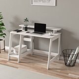 Hanah home radni sto country - white white study desk cene