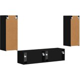  Set TV komoda Zidne 2 pcs Crna Konstruirano drvo | shoptok.hr