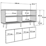 Hanah home komoda nida KB150 anthracite silver