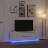 TV ormarić s LED svjetlima bijeli 160,5x41x50 cm | shoptok.hr