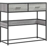 vidaXL Konzolni stol boja hrasta 90x35x80 cm konstruirano drvo | shoptok.hr