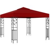 vidaXL Paviljon 3x3 m vinsko rdeč Cene