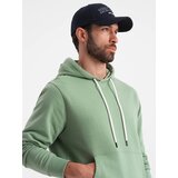 Ombre Men's kangaroo sweatshirt with hood - green | Shoptok.si