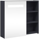 Maison Chic Kopalniška omarica - Kopalniški kabinet z ogledalom z LED lučko siva 60x13x52 cm, (21794852) Cene