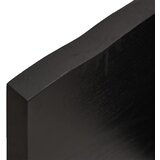 Stolna ploča tamnosmeđa 220x50x(2-4) cm obrađeni masivni hrast | shoptok.hr