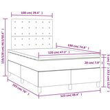  Krevet s oprugama i madracem LED krem 120 x 190 cm od tkanine | shoptok.hr