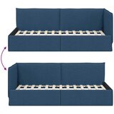  Kutni okvir kreveta s uzglavljem Plava 100 x 200 cm tkanina | shoptok.hr