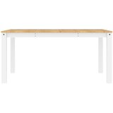  Blagovaonski stol PANAMA bijeli 160x80x75 cm masivna borovina | shoptok.hr