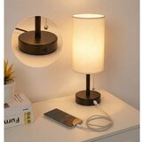 Brilagi - Stona lampa sa USB portom TABLON 1xE27/25W/230V crna/bela | Eponuda.com