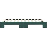 vidaXL Izvlečna dnevna postelja temno zelena 100x200 cm žame | Shoptok.si