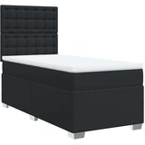 vidaXL Krevet s oprugama i madracem crni 90x190 cm od umjetne kože | shoptok.hr