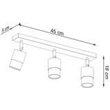  Stropna svetilka NERO 3 črna/zlata, (21347827) | Shoptok.si
