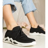 Gemre Black women's sneakers with sock-like upper Miyana | Shoptok.si