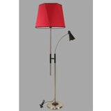 Opviq Forza Mat Krom Lambader Altıgen Kırmızı Abajurlu Red Floor Lamp Cene