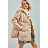 Bianco Lucci Women's Diamond Patterned Quilted Coat