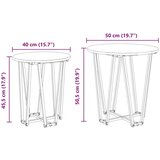  Stolić 2 kom Artisan od hrastovih stabala i metala | shoptok.hr