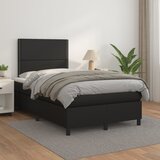 Maison Chic Box spring postelja - Vzmetna postelja z vzmetnico črna 120x200 cm umetno usnje SL19556, (21894133) | Shoptok.si