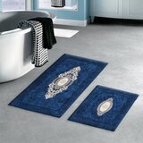  Aln_E4_266 Dark Blue Bathmat Set (2 Pieces) | ePonuda.com