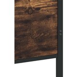 vidaXL Kovinski posteljni okvir brez vzmetnice dimljen hrast 180x200cm | Shoptok.si